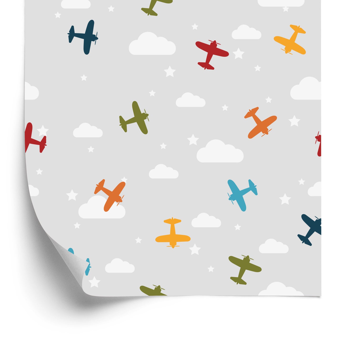 Wallpaper Colorful Airplanes With Clouds