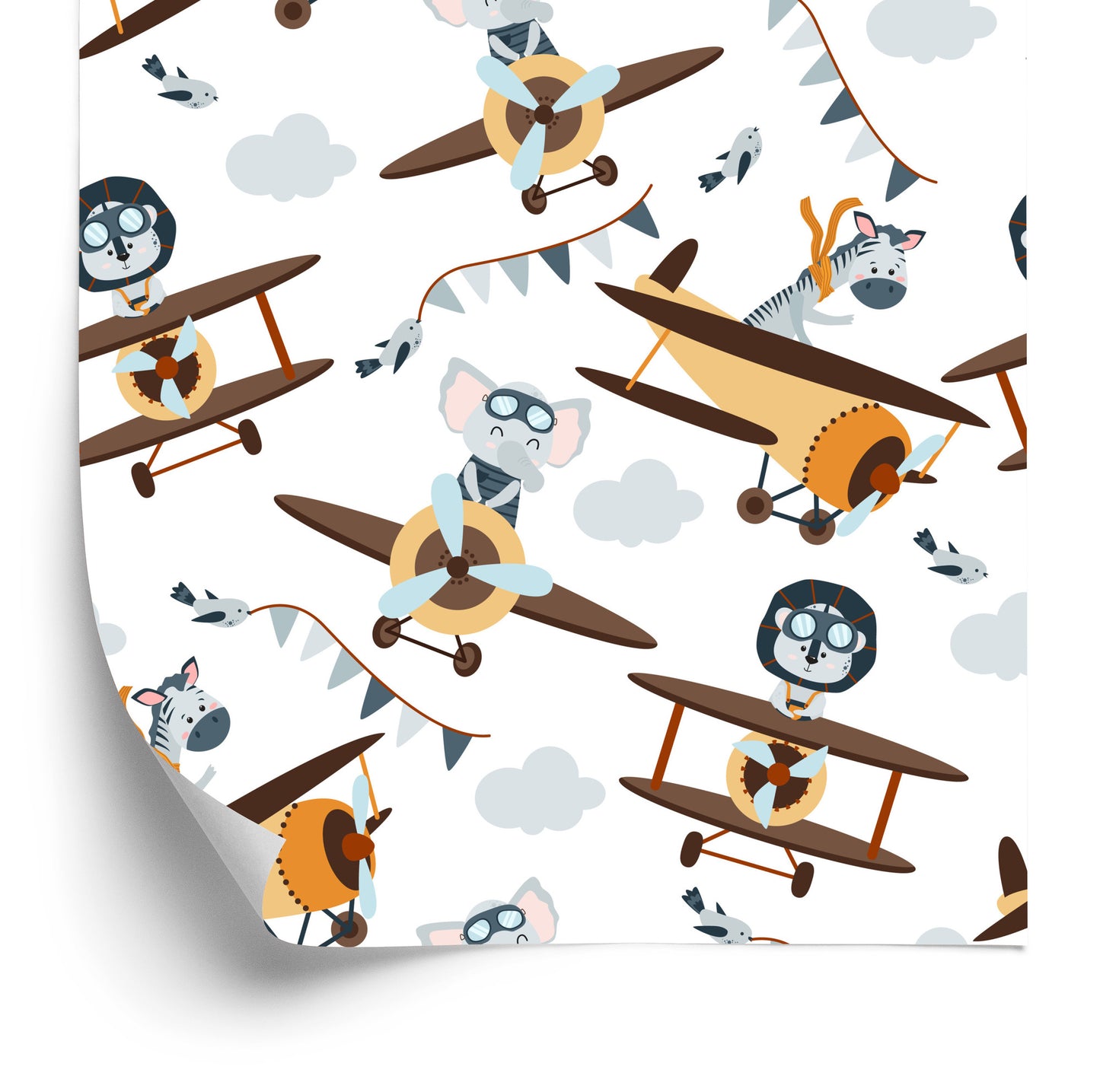 Wallpaper Fairy-Tale Animals In Airplanes