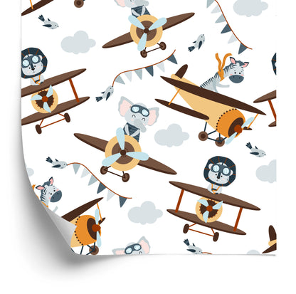 Wallpaper Fairy-Tale Animals In Airplanes