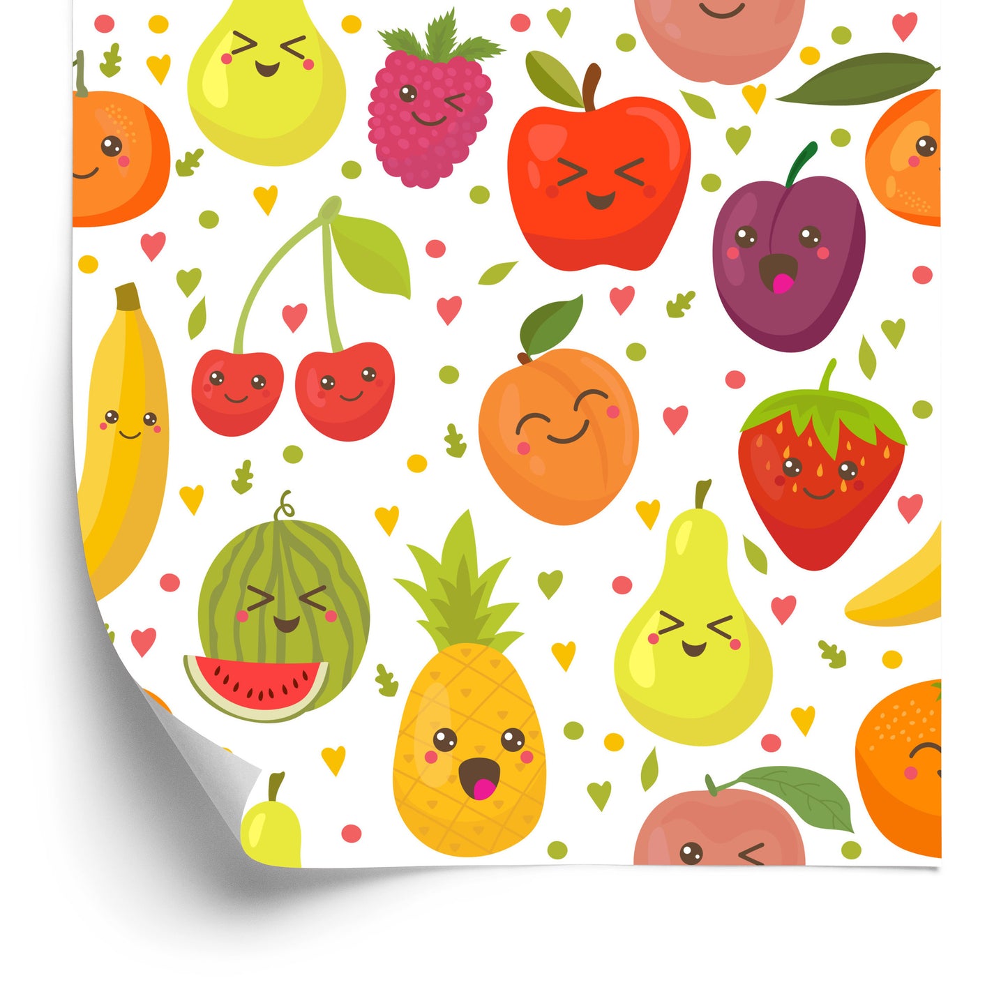 Wallpaper For Children - Happy Sweet Fruits