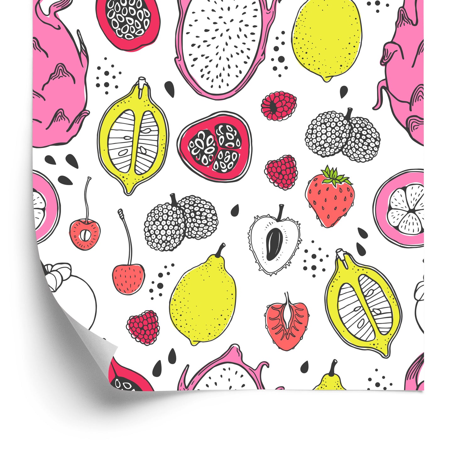 Wallpaper For The Kitchen - Exotic Fruits