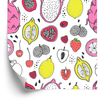 Wallpaper For The Kitchen - Exotic Fruits