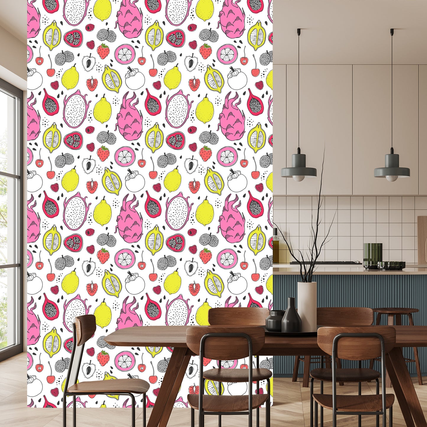 Wallpaper For The Kitchen - Exotic Fruits