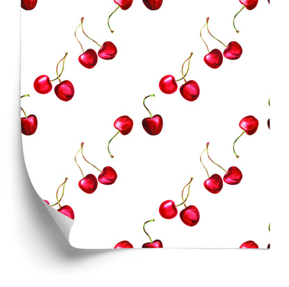 Wallpaper For The Kitchen Dining Room With Cherries Fruit