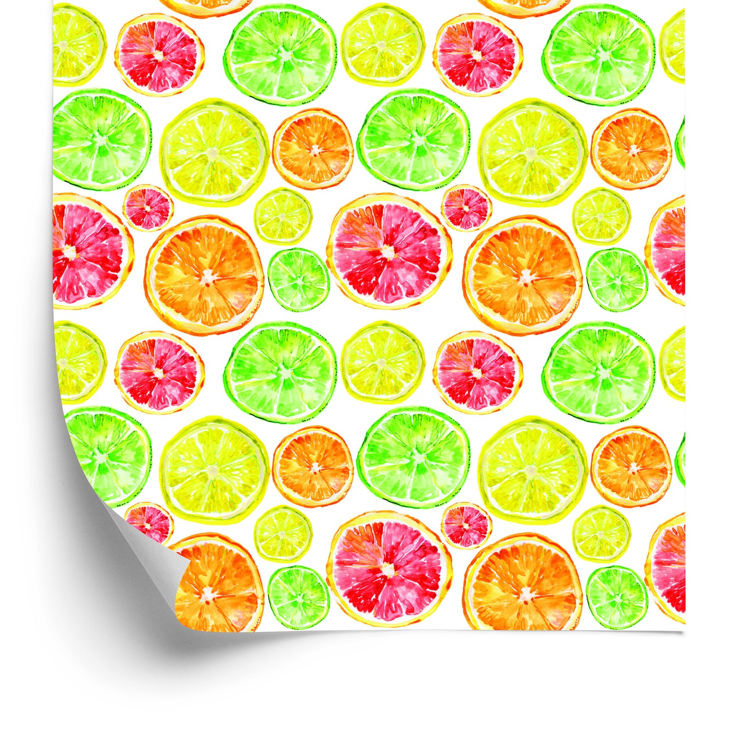 Wallpaper For The Dining Room. Lemon, Orange, Lime