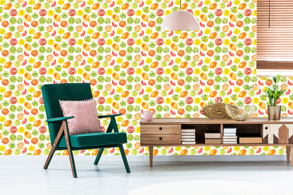 Wallpaper Lemons. Limes. Oranges. Kitchen