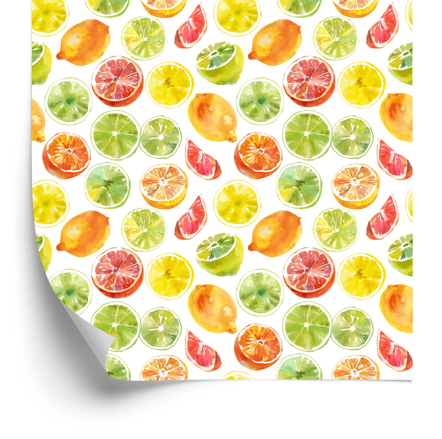 Wallpaper Lemons. Limes. Oranges. Kitchen