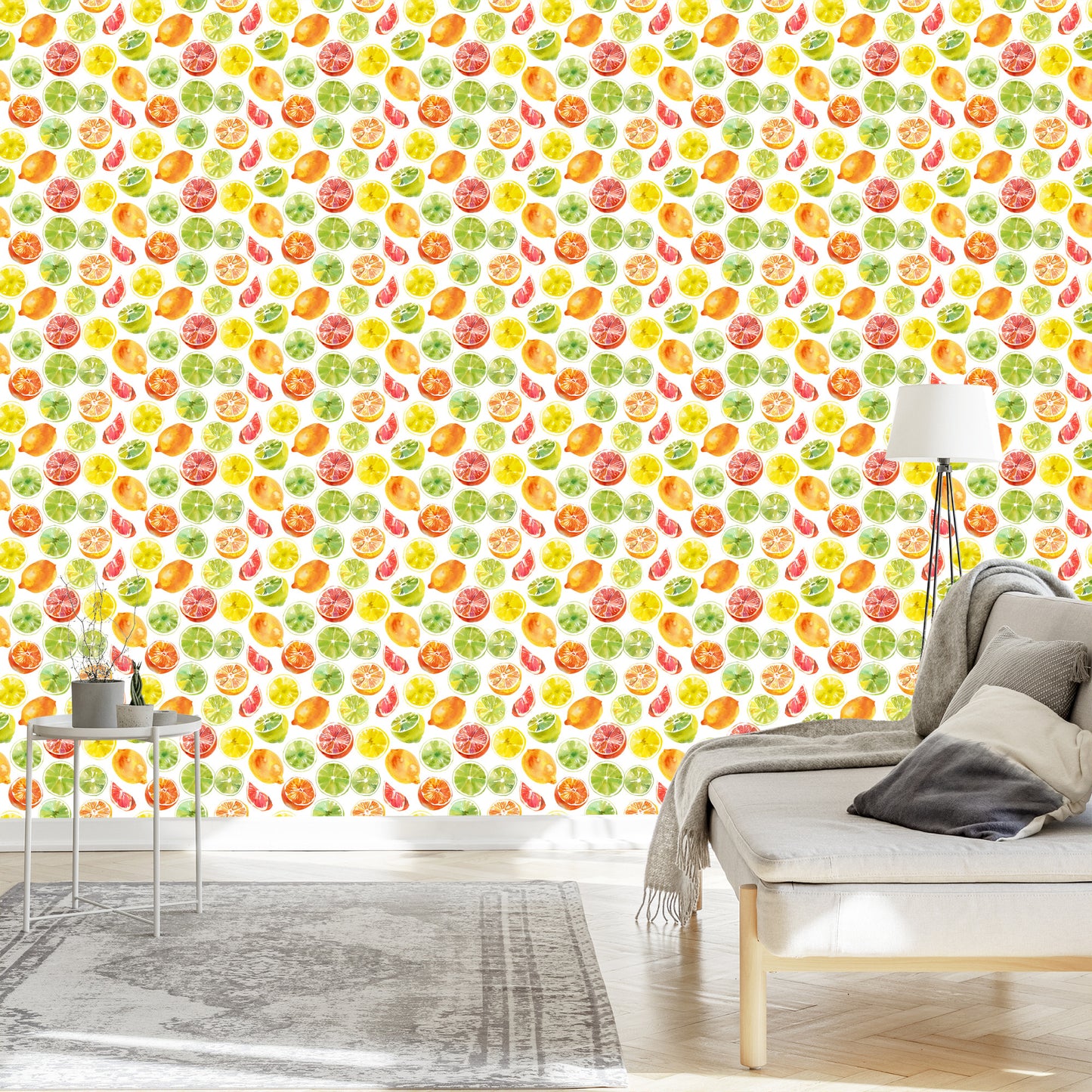 Wallpaper Lemons. Limes. Oranges. Kitchen