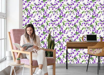Wallpaper For Kitchen Fruit Leaves Flowers