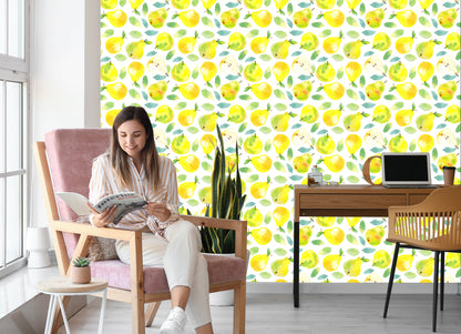 Wallpaper For Kitchen Dining Room, Fruit Leaves