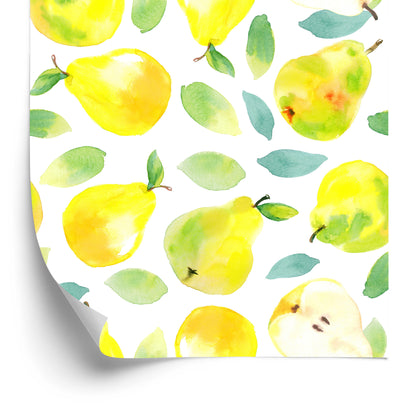 Wallpaper For Kitchen Dining Room, Fruit Leaves