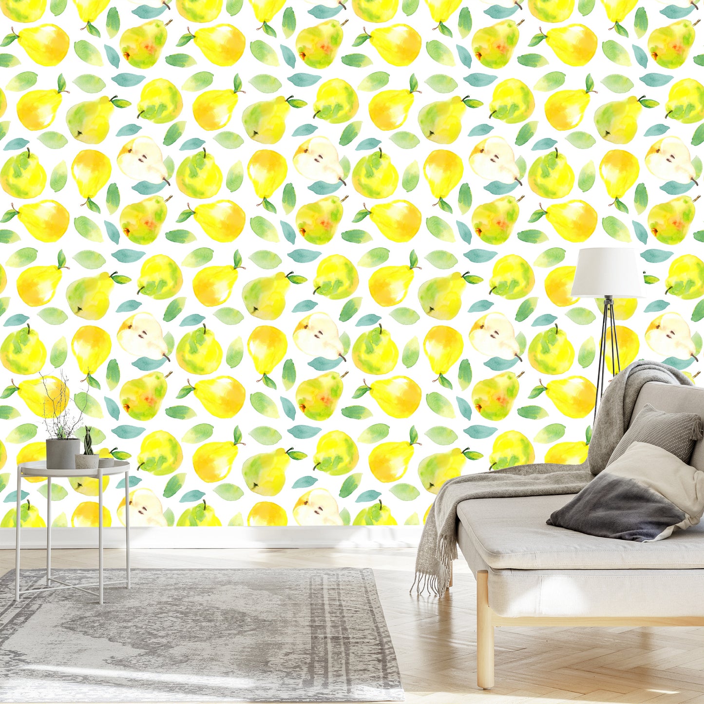 Wallpaper For Kitchen Dining Room, Fruit Leaves