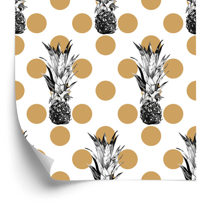 Wallpaper Pineapples With Dots