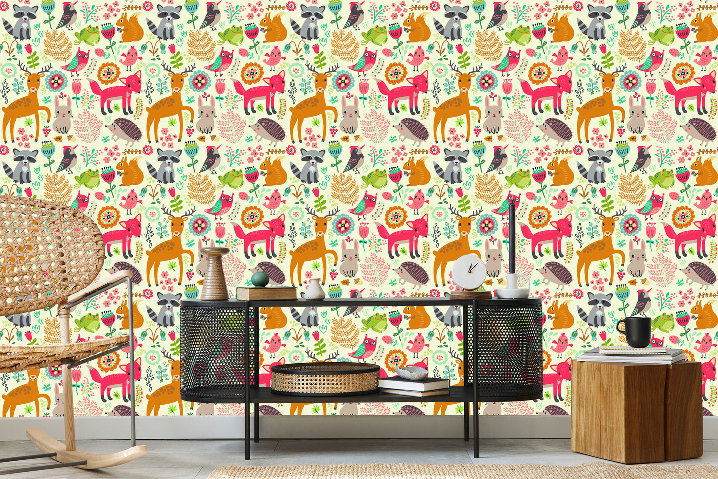Wallpaper For Children - Happy Forest Animals