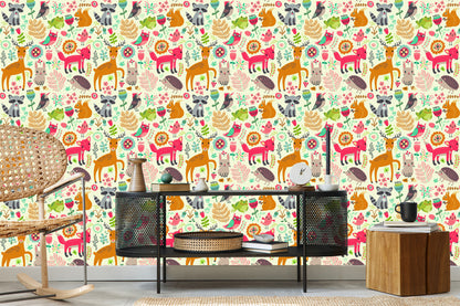 Wallpaper For Children - Happy Forest Animals