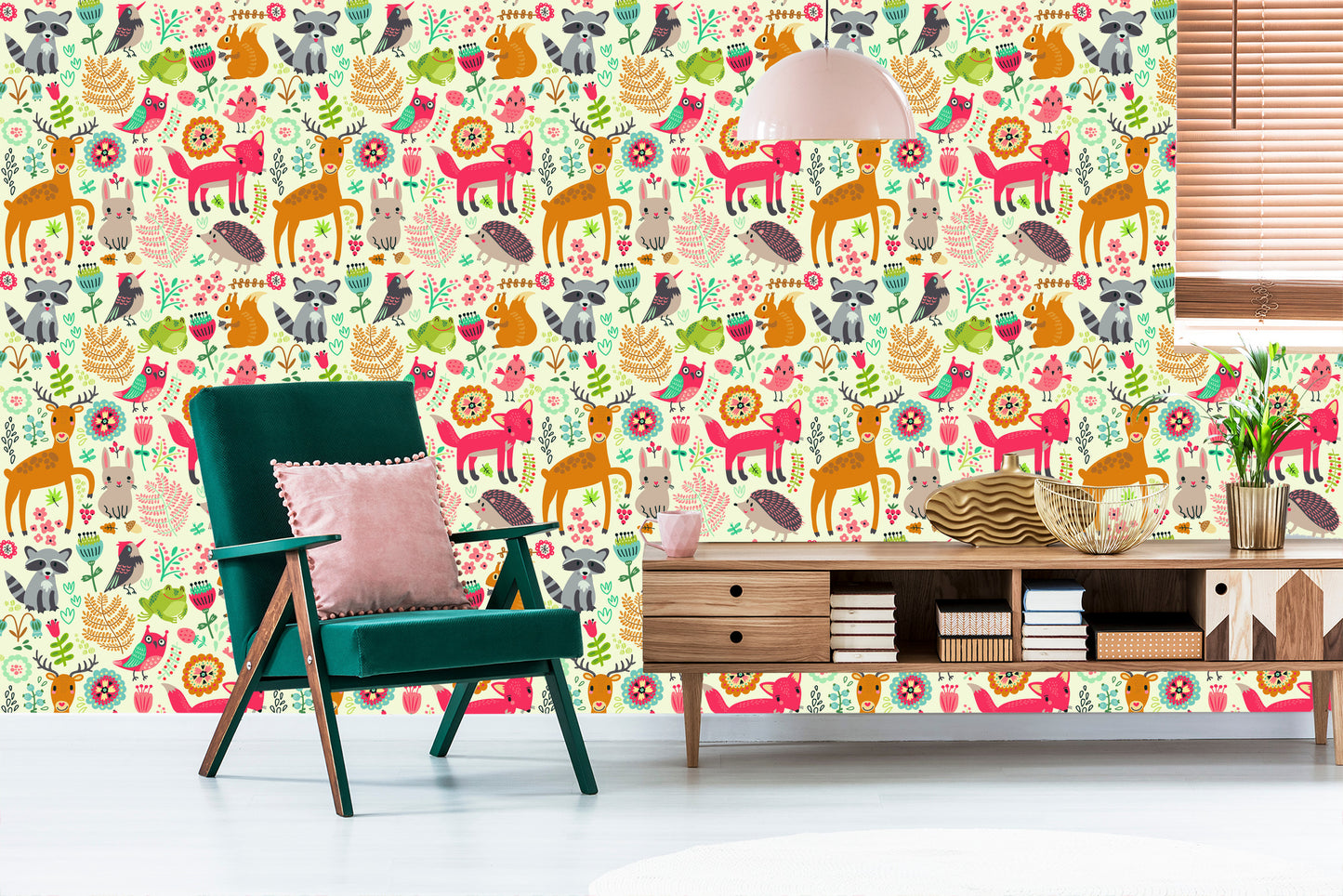 Wallpaper For Children - Happy Forest Animals