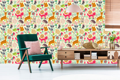 Wallpaper For Children - Happy Forest Animals