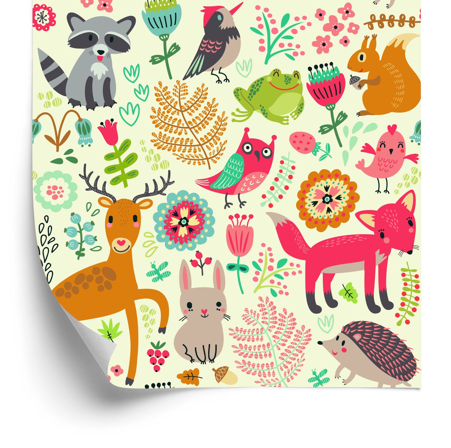 Wallpaper For Children - Happy Forest Animals