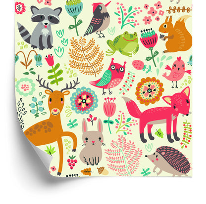 Wallpaper For Children - Happy Forest Animals