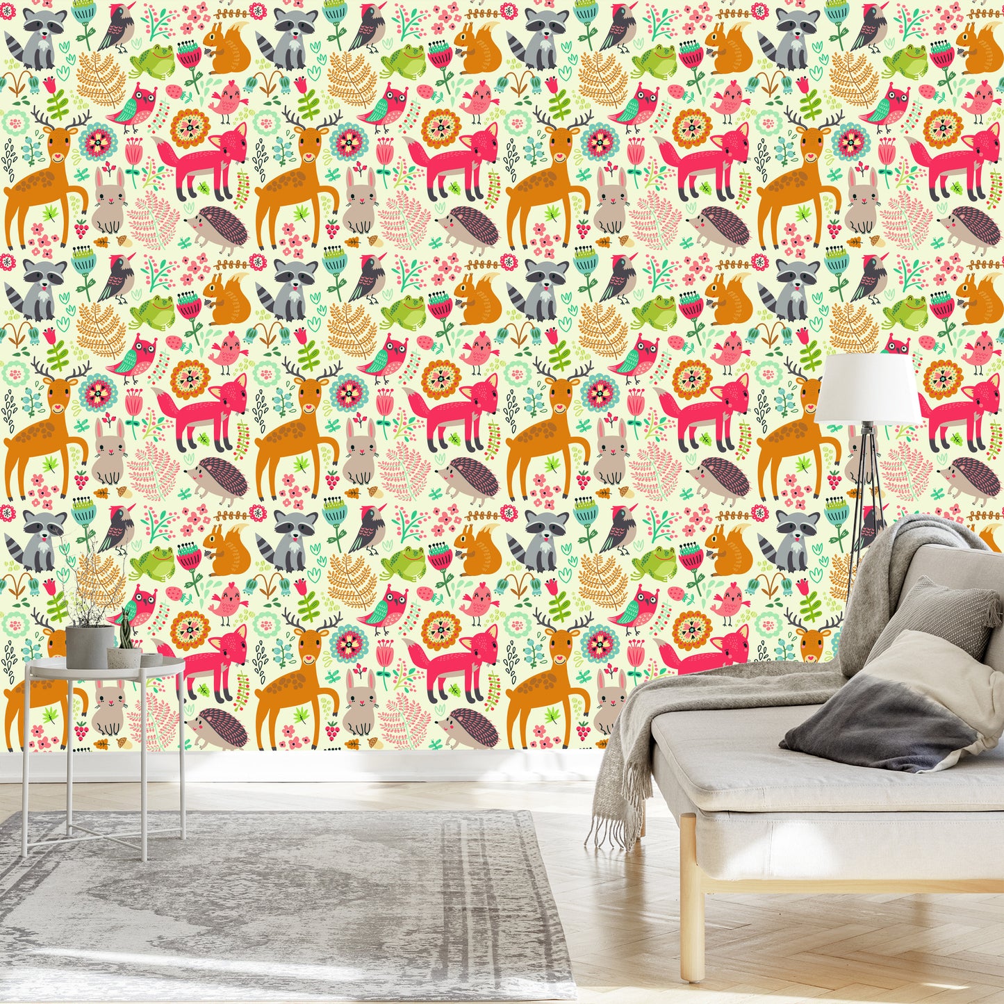Wallpaper For Children - Happy Forest Animals