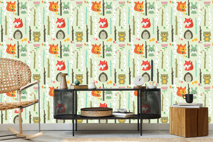 Wallpaper For Children - Cute Forest Animals