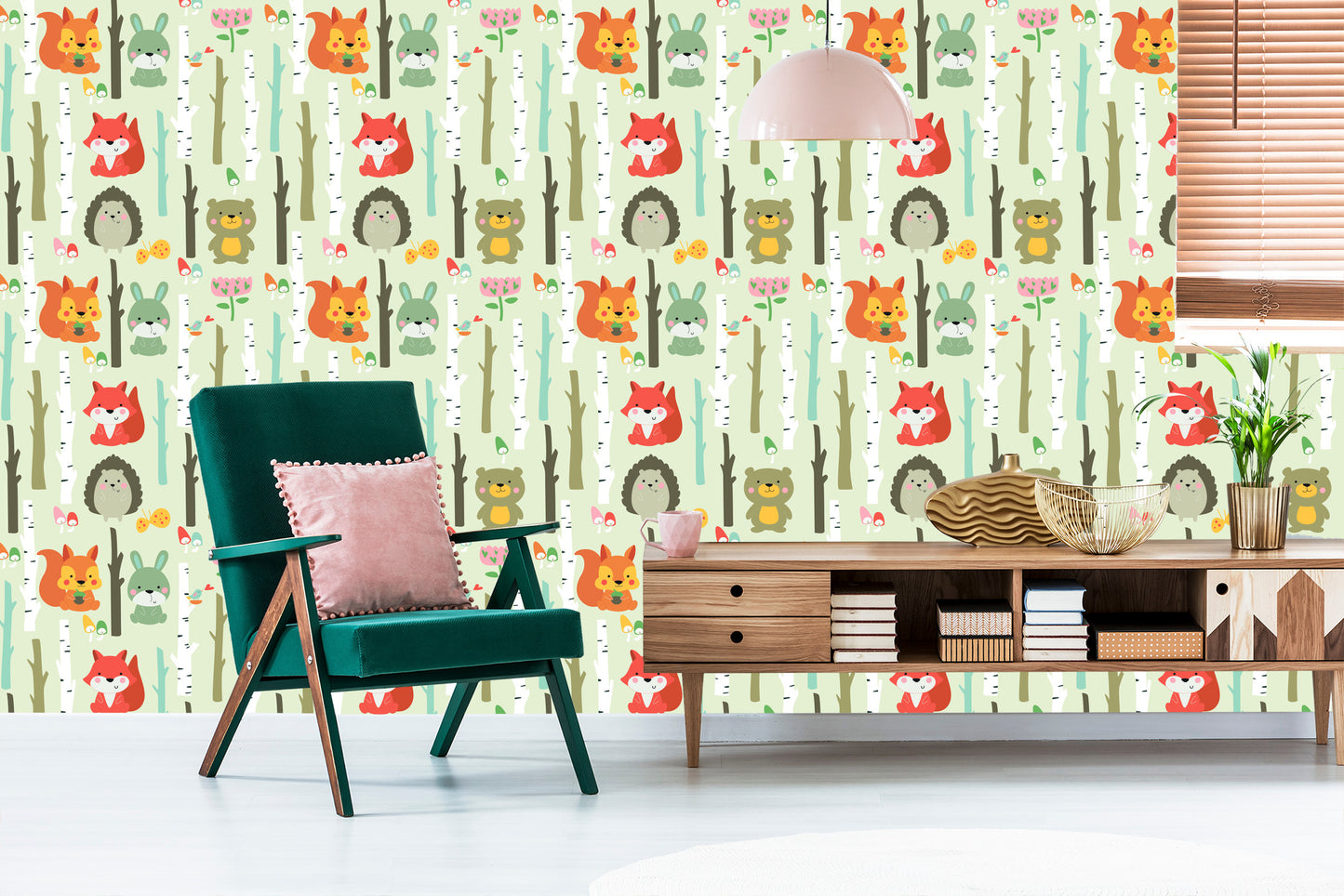 Wallpaper For Children - Cute Forest Animals