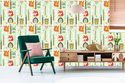 Wallpaper For Children - Cute Forest Animals