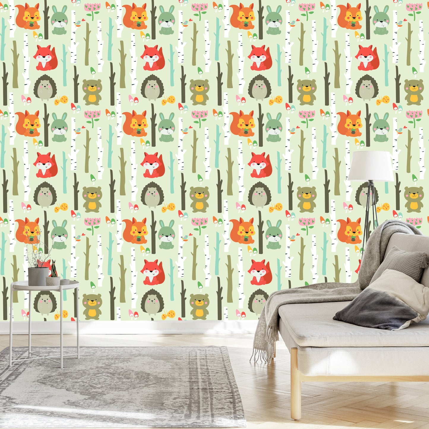 Wallpaper For Children - Cute Forest Animals