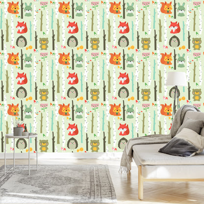 Wallpaper For Children - Cute Forest Animals