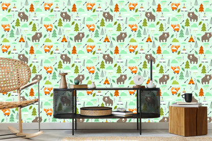 Wallpaper For Children - Wonderful Forest Animals