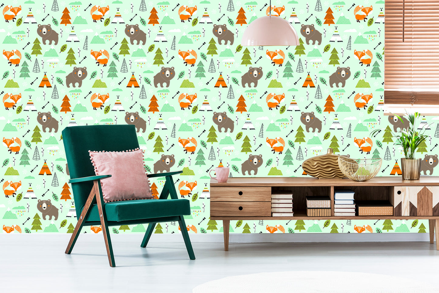 Wallpaper For Children - Wonderful Forest Animals