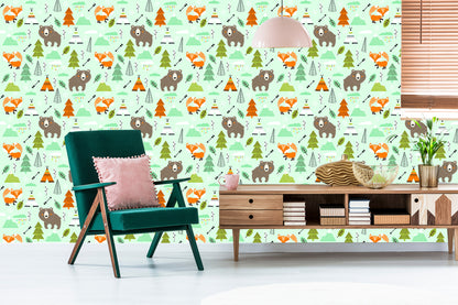 Wallpaper For Children - Wonderful Forest Animals