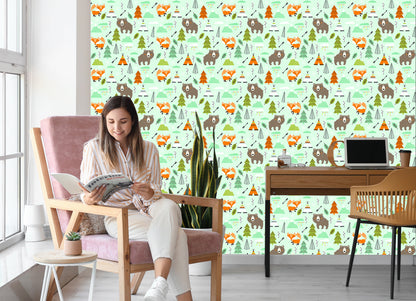 Wallpaper For Children - Wonderful Forest Animals