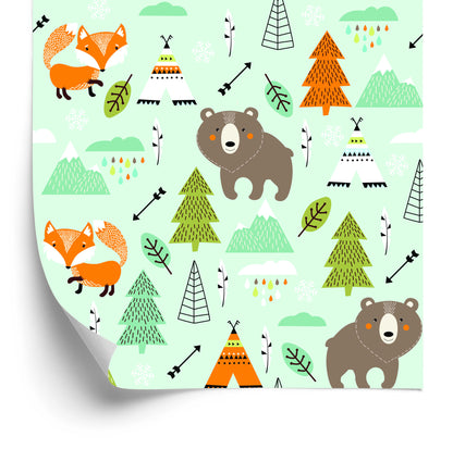Wallpaper For Children - Wonderful Forest Animals