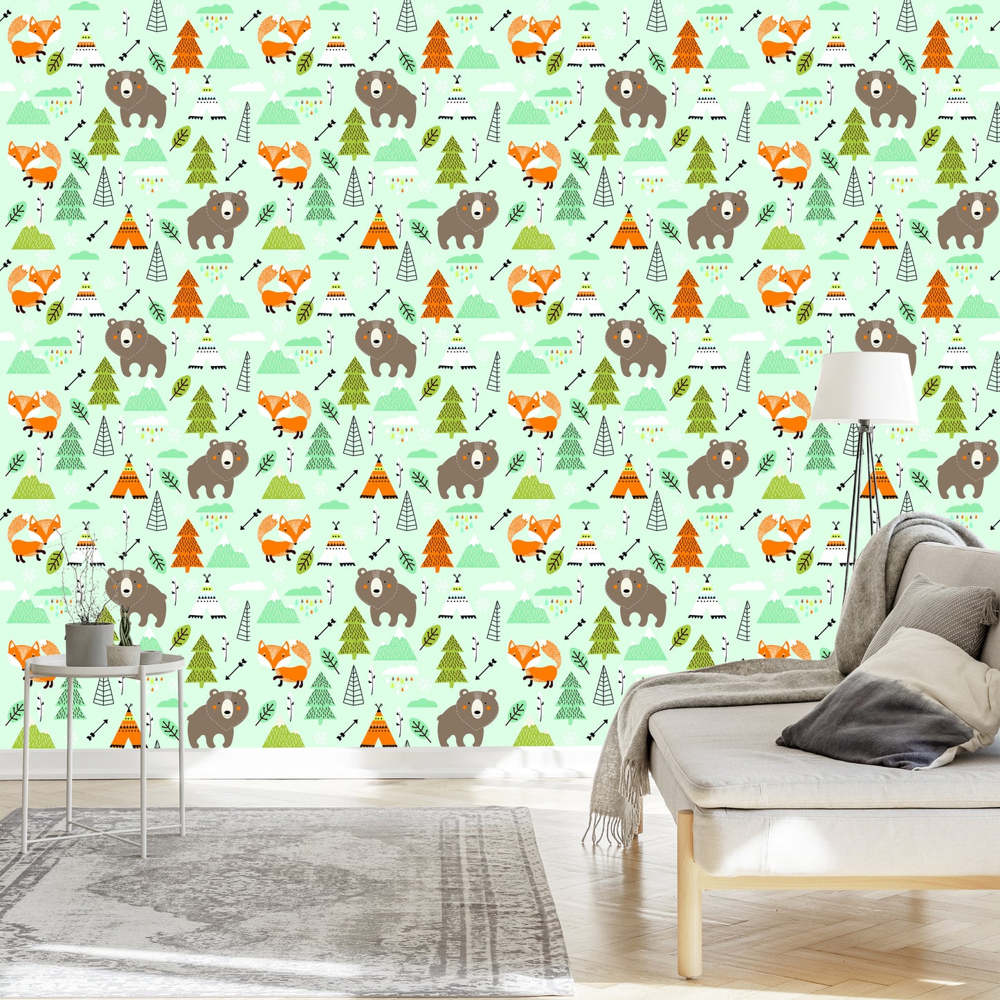 Wallpaper For Children - Wonderful Forest Animals