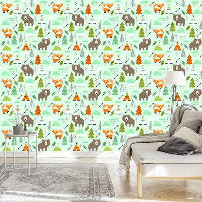 Wallpaper For Children - Wonderful Forest Animals
