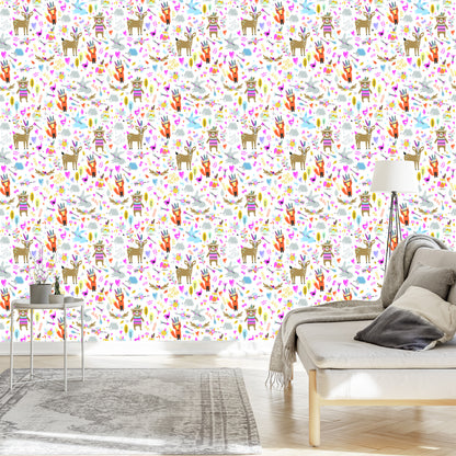 Wallpaper For Children - Forest Animals Fun