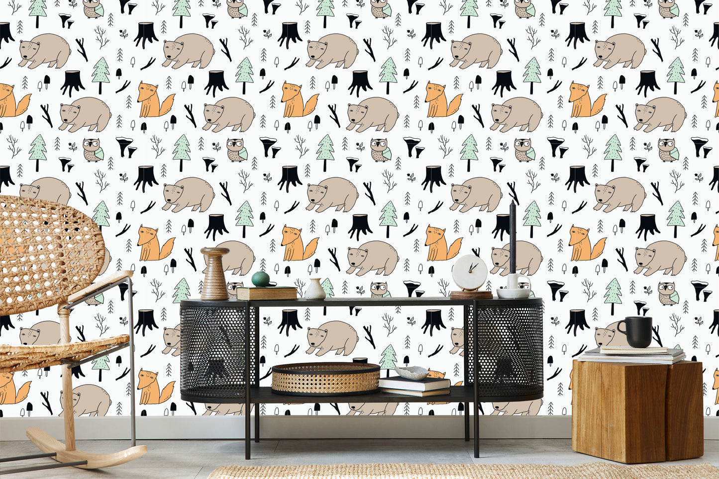 Wallpaper For Children - Wonderful Forest Animals