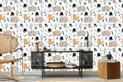 Wallpaper For Children - Wonderful Forest Animals