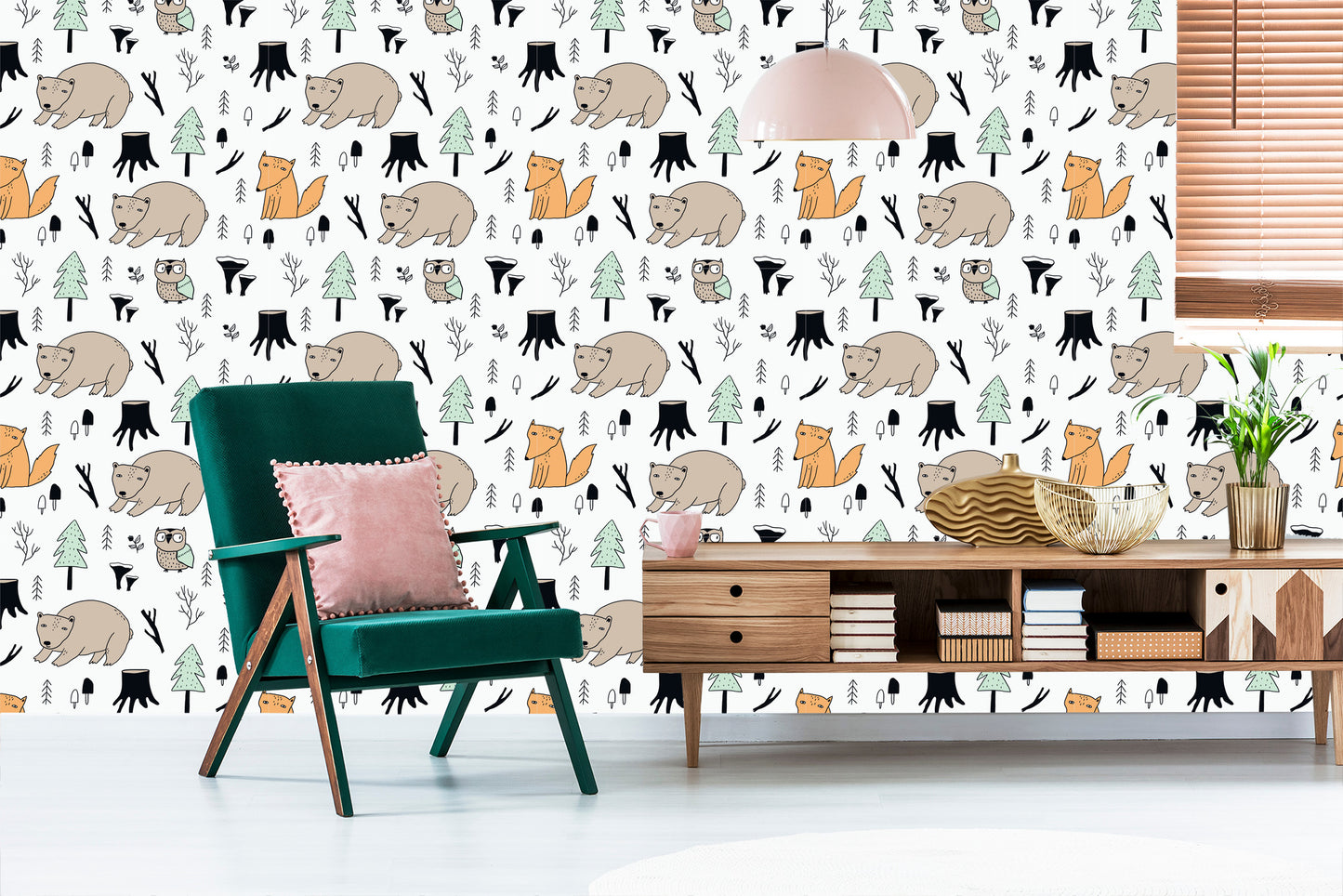 Wallpaper For Children - Wonderful Forest Animals