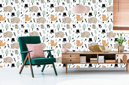 Wallpaper For Children - Wonderful Forest Animals