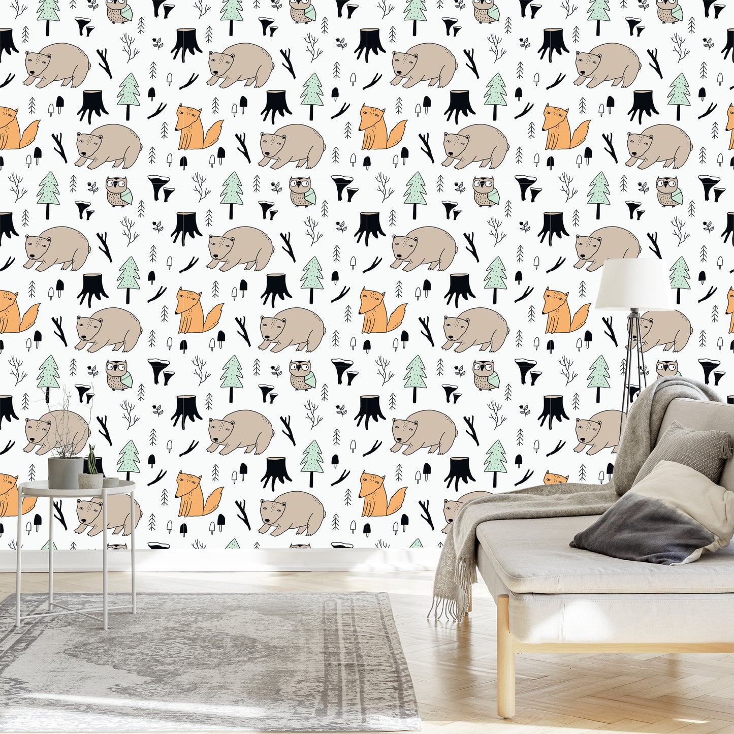 Wallpaper For Children - Wonderful Forest Animals