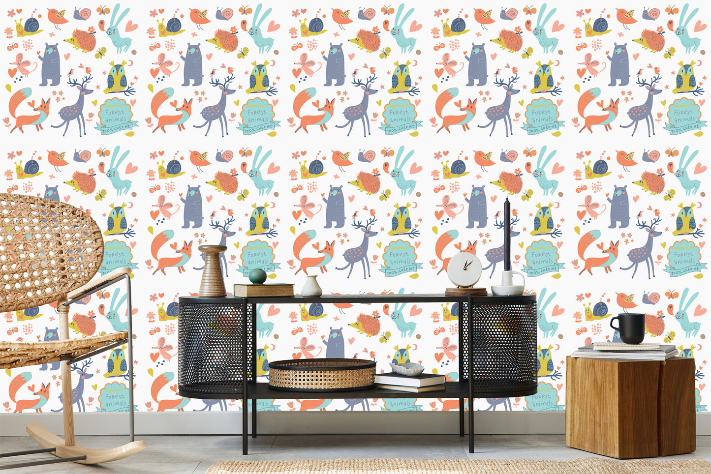 Wallpaper For Children - Adorable Forest Animals