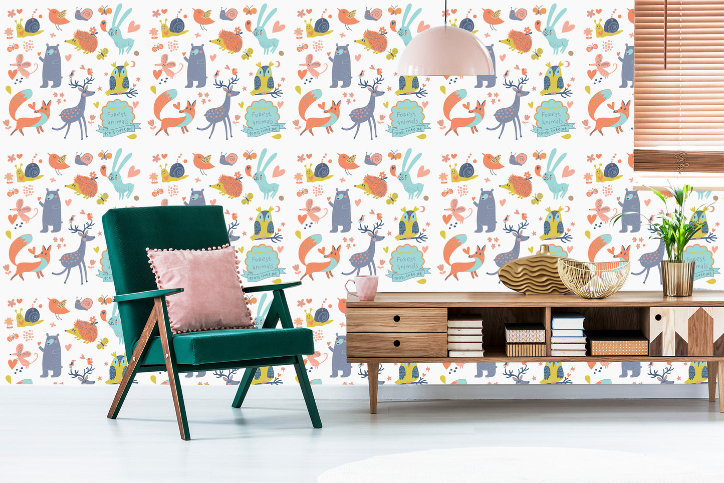 Wallpaper For Children - Adorable Forest Animals
