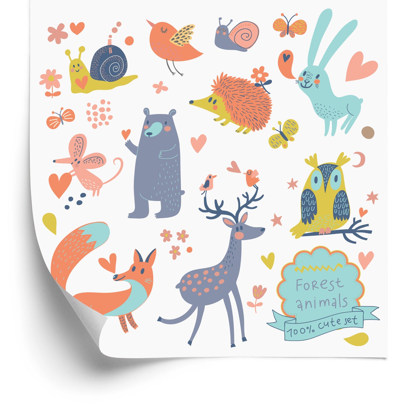 Wallpaper For Children - Adorable Forest Animals