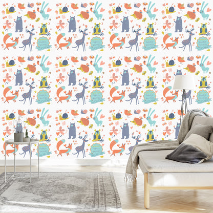 Wallpaper For Children - Adorable Forest Animals