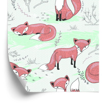 Wallpaper Foxes In The Glade