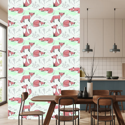 Wallpaper Foxes In The Glade