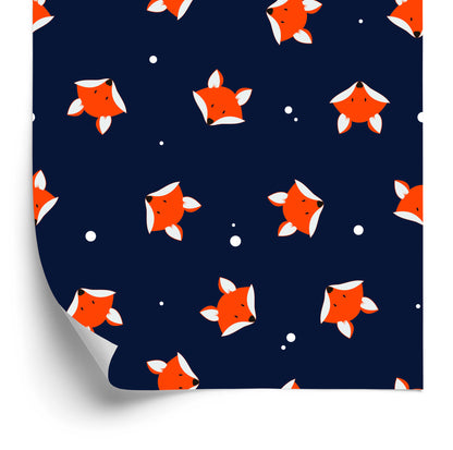 Wallpaper Painted Foxes