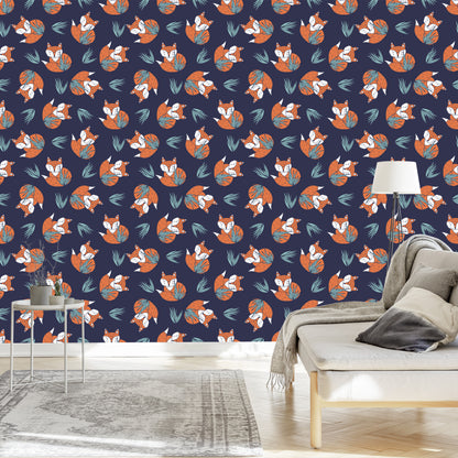 Wallpaper Sleeping Foxes By W.